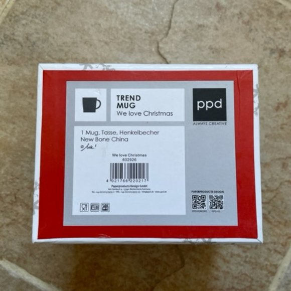 PPD Kissing Reindeer WE LOVE CHRISTMAS Mug - BNIB - HTF - Retired - Picture 10 of 11